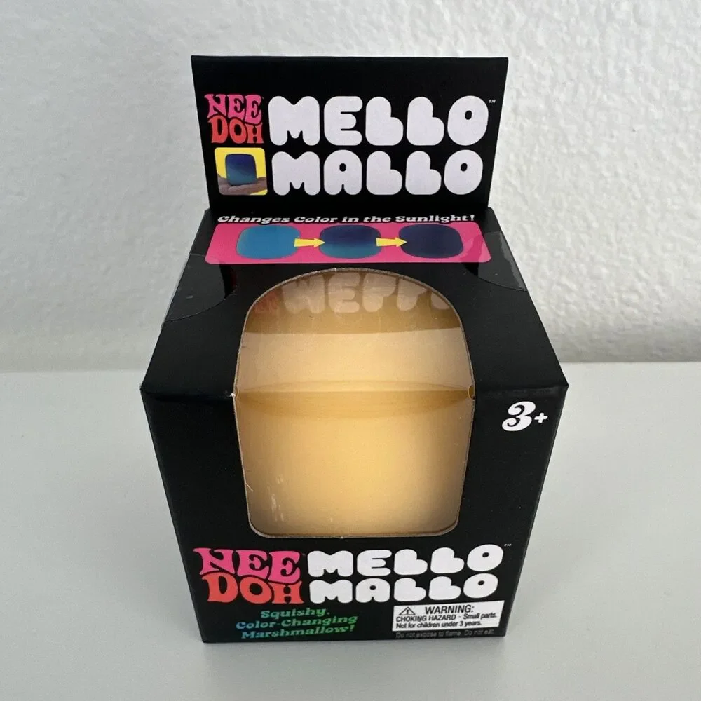 AUTHENTIC NEEDOH Mello Mallo Color Changing Squishy Nee Doh Mellow Mallow Yellow